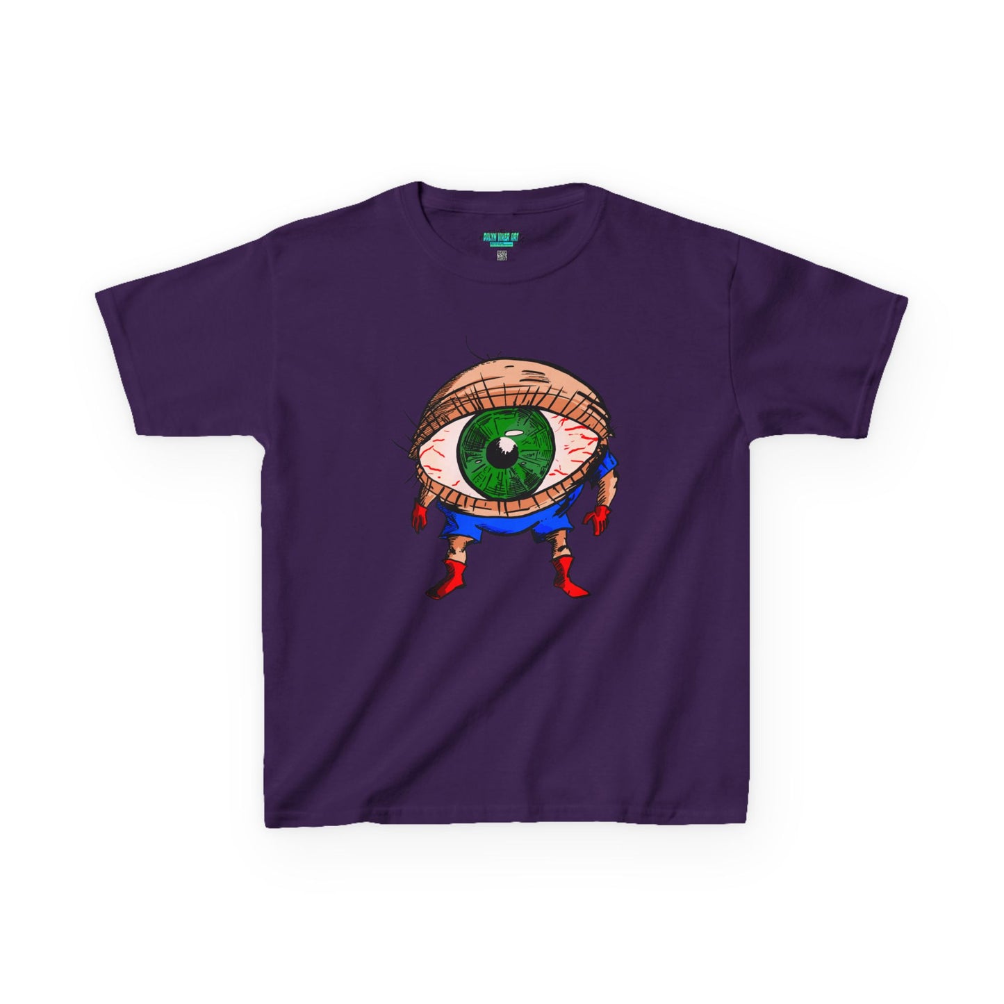 Terrif-EYE-ing Whimsical Kids Heavy Cotton Tee with Eye Design