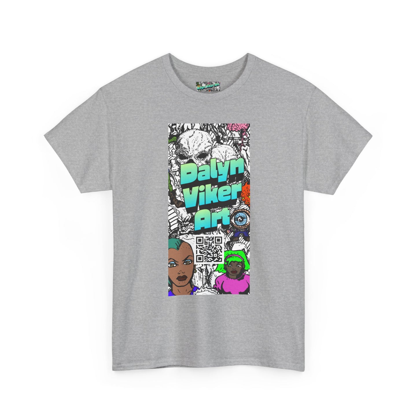 Graphic Art T-Shirt — "Dalyn Viker Art" Vertical Collage Tee