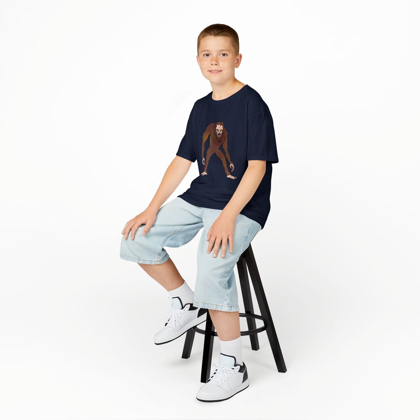 Kids Tee — Playful Sasquatch/Yeti Monster Graphic