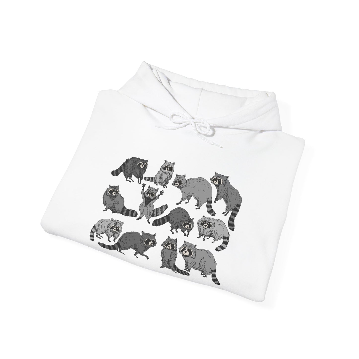 Cute Raccoons Hoodie, Cozy Unisex Sweatshirt, Perfect Gift for Pet Lovers, Casual Wear, Fun Fashion