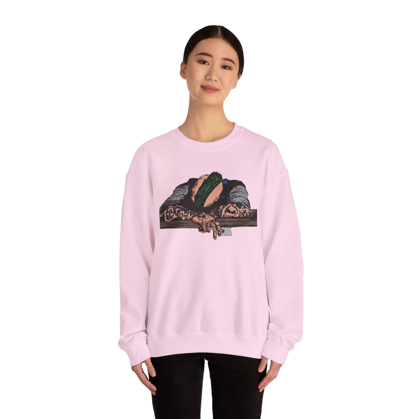 Punk and Done Artistic Unisex Crewneck Sweatshirt - Cozy Vibes