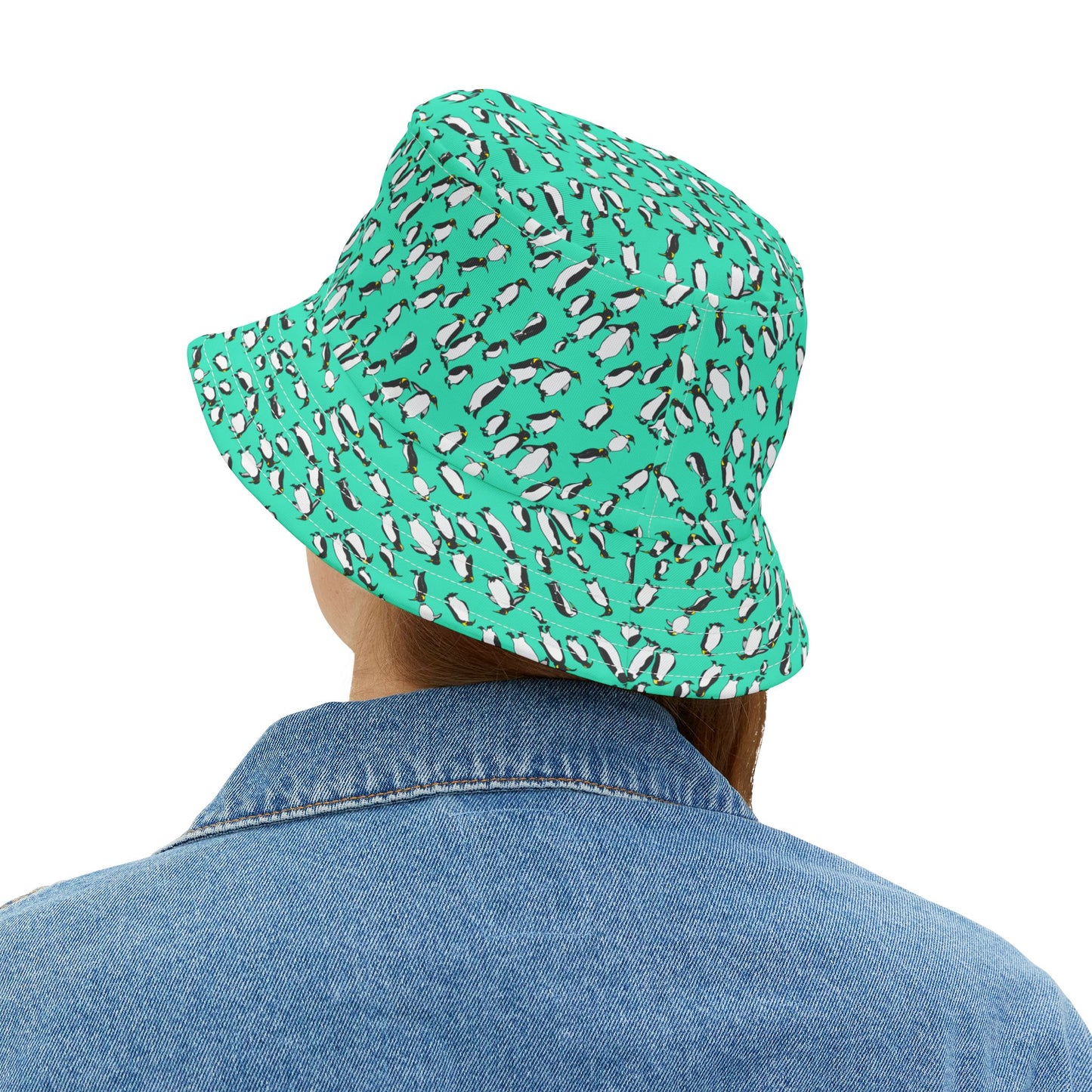 Playful Penguin Pattern Bucket Hat - Trendy Summer Accessory, Beachwear, Outdoor Fun, Gift for Him/Her, Vacation Must-Have