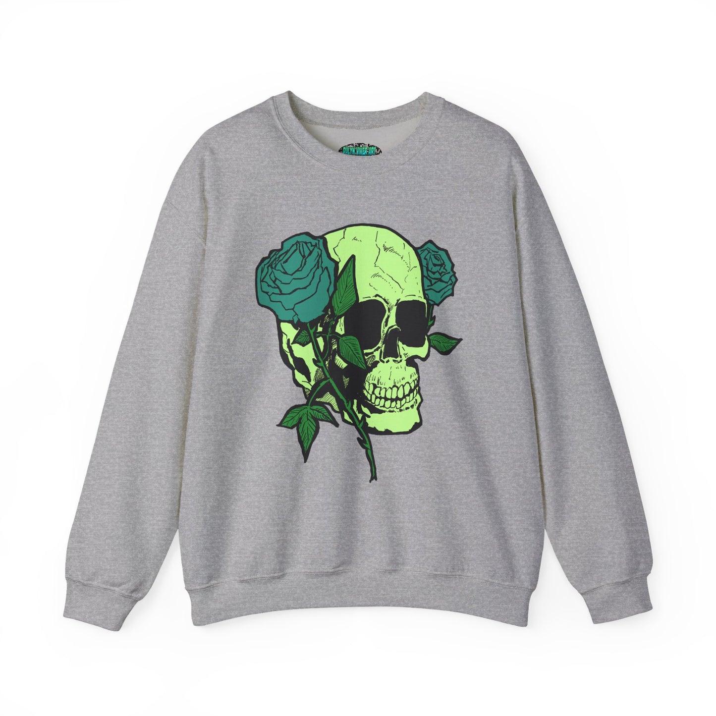 Skull and Roses Crewneck Sweatshirt for Unisex