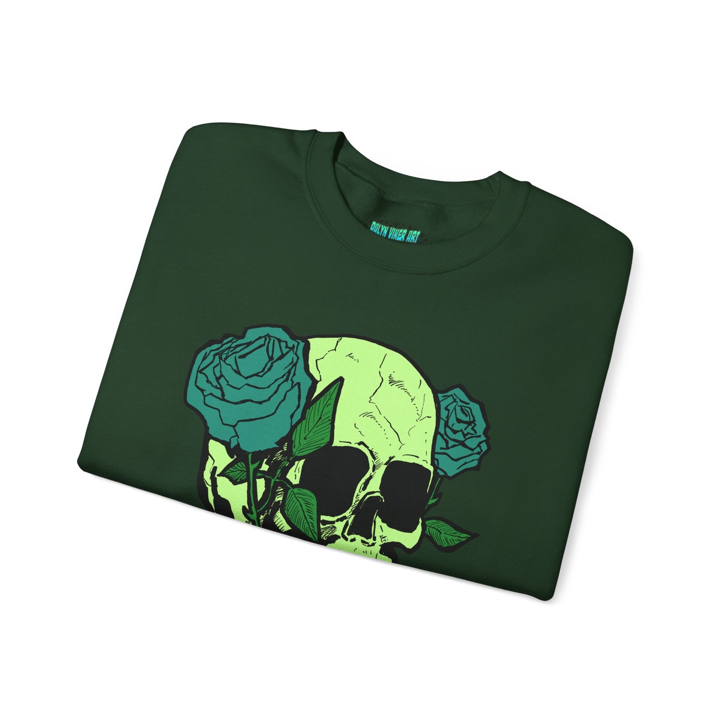 Skull and Roses Crewneck Sweatshirt for Unisex