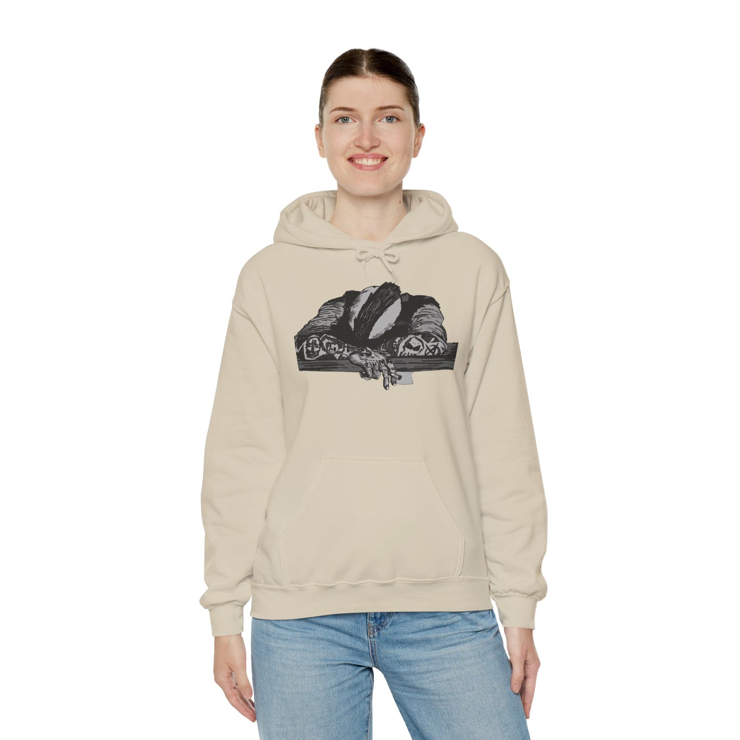 Punk and Done Unisex Hoodie with Artistic Design, Cozy Streetwear, Graphic Sweatshirt for Casual Vibes, Perfect Gift for Any Occasion