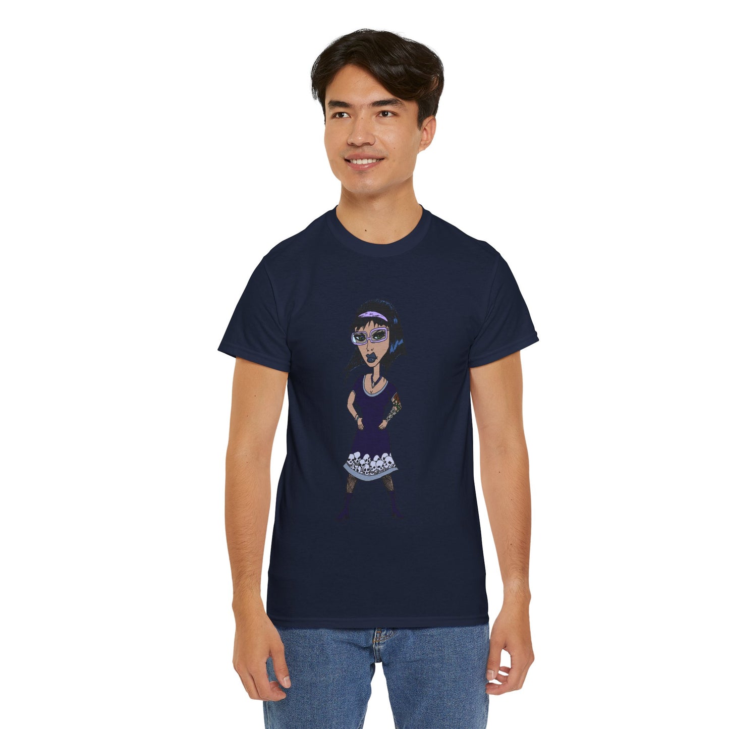 Gothic Doll T-Shirt — Retro Vampire Girl Graphic Tee
