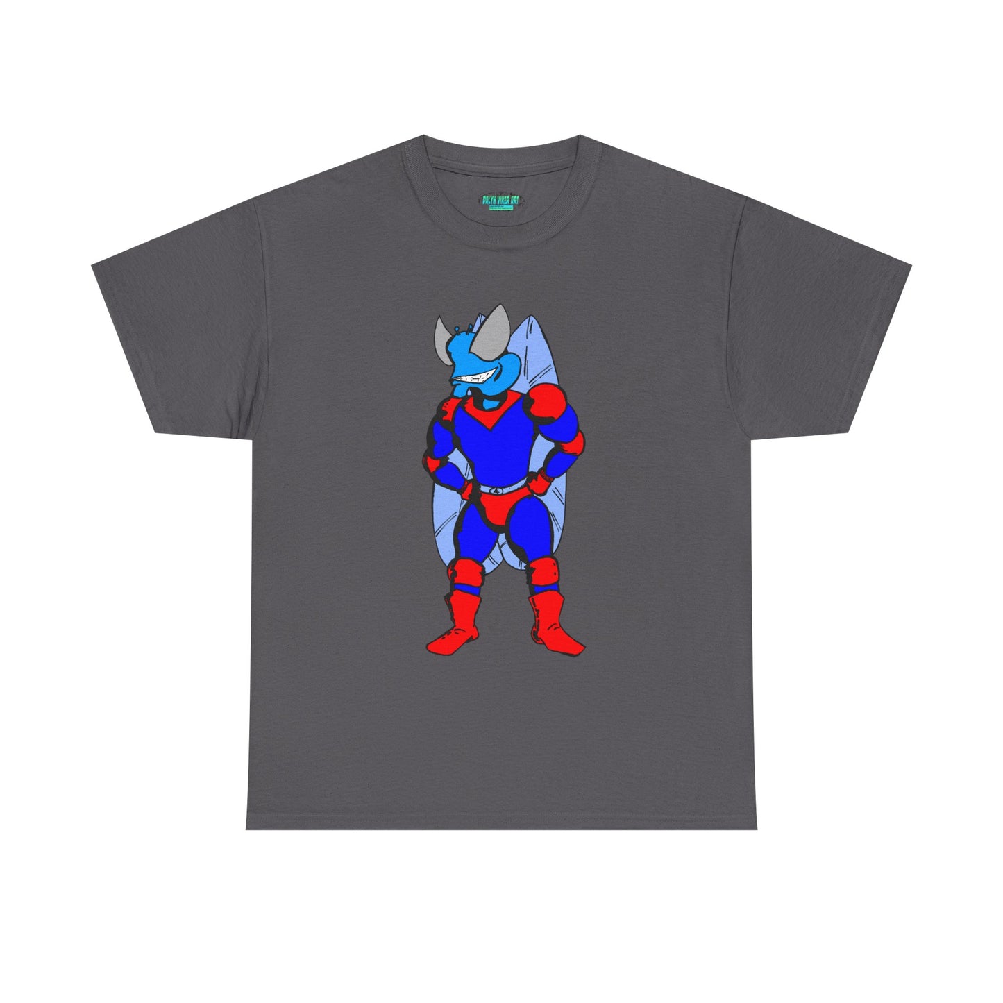 Astro-Fly Hero Graphic Tee - Blue & Red Superhero T-Shirt