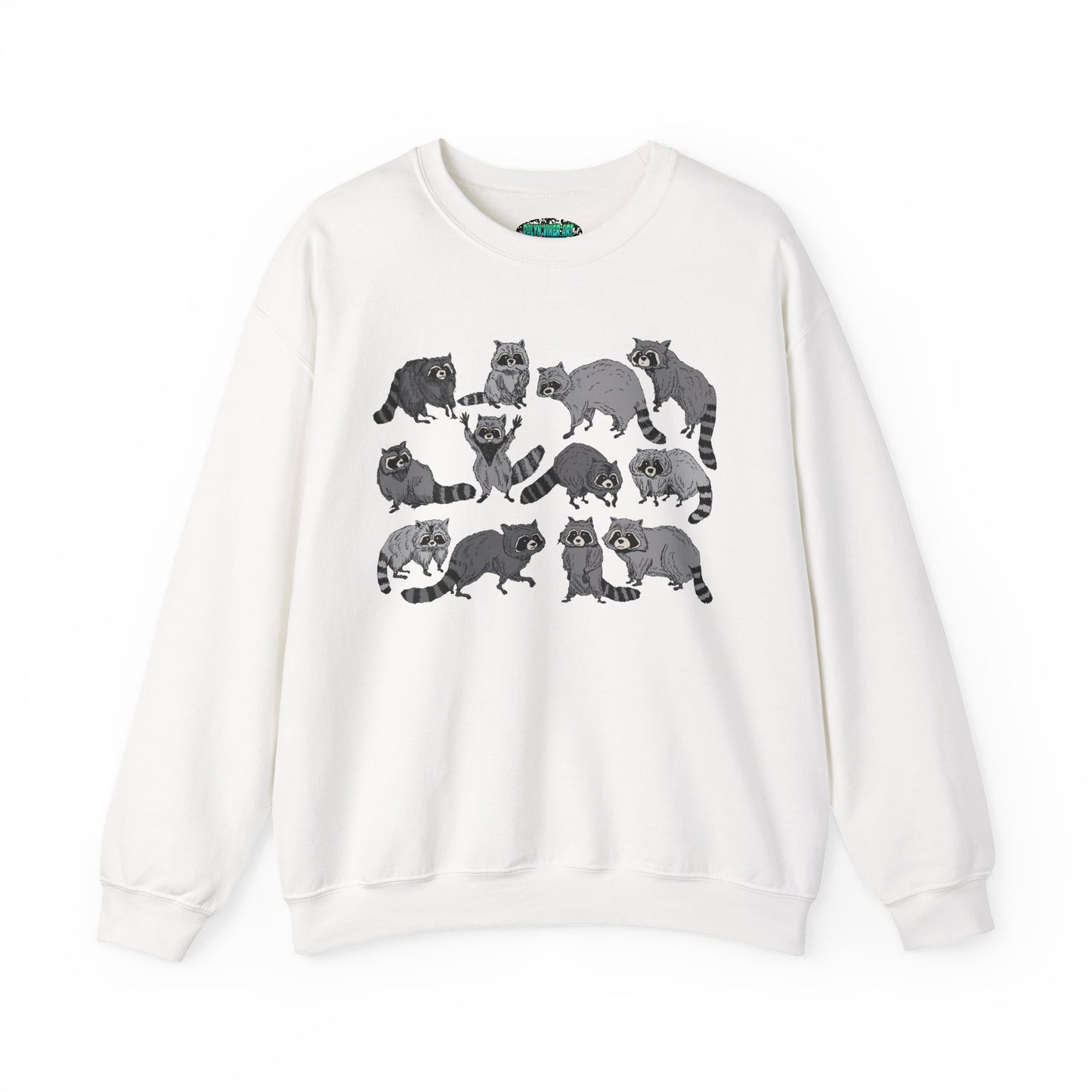 Playful Raccoon Crewneck Sweatshirt - Unisex Heavy Blend