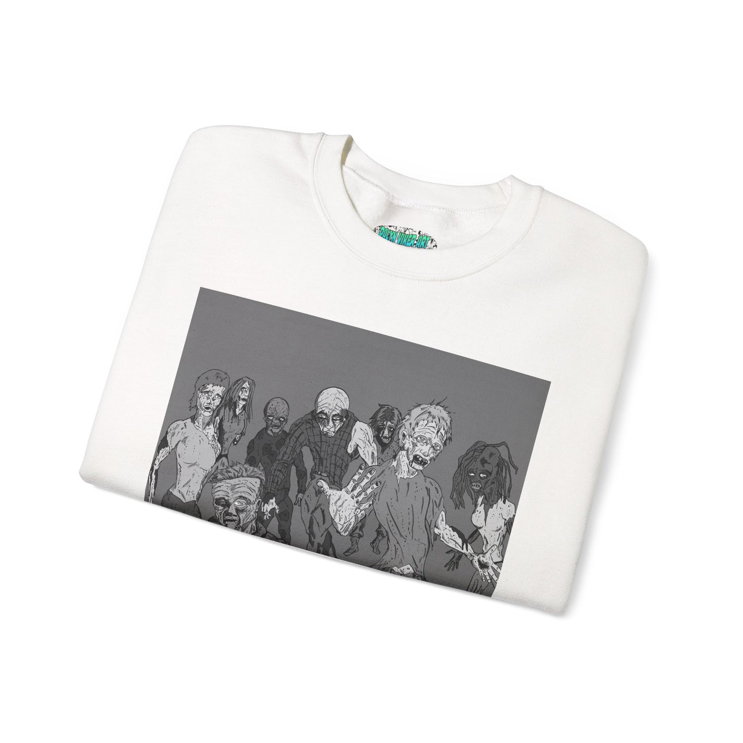 Vintage Zombie Horror Crewneck Sweatshirt - Unisex Heavy Blend™
