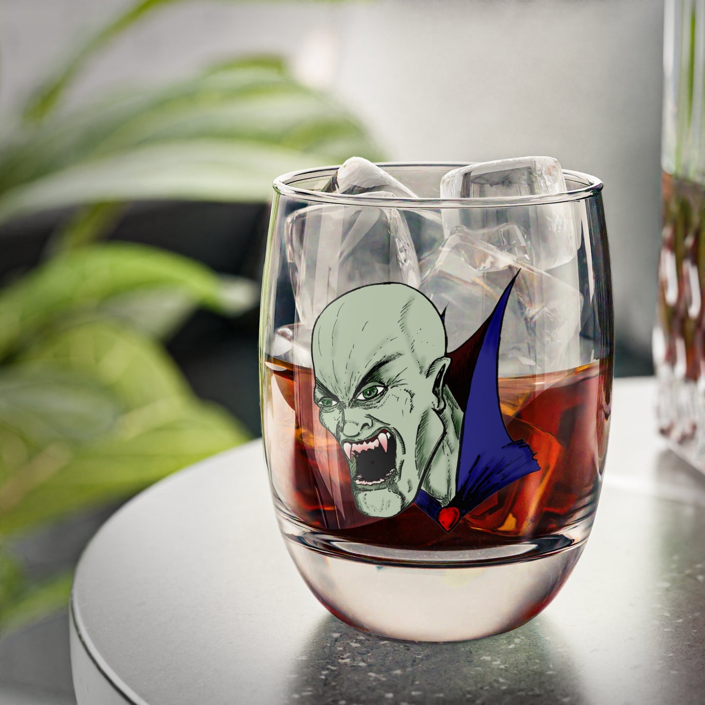 Whiskey Glass Bloodsucking Vampire Gothic Horror Dalyn Viker Art