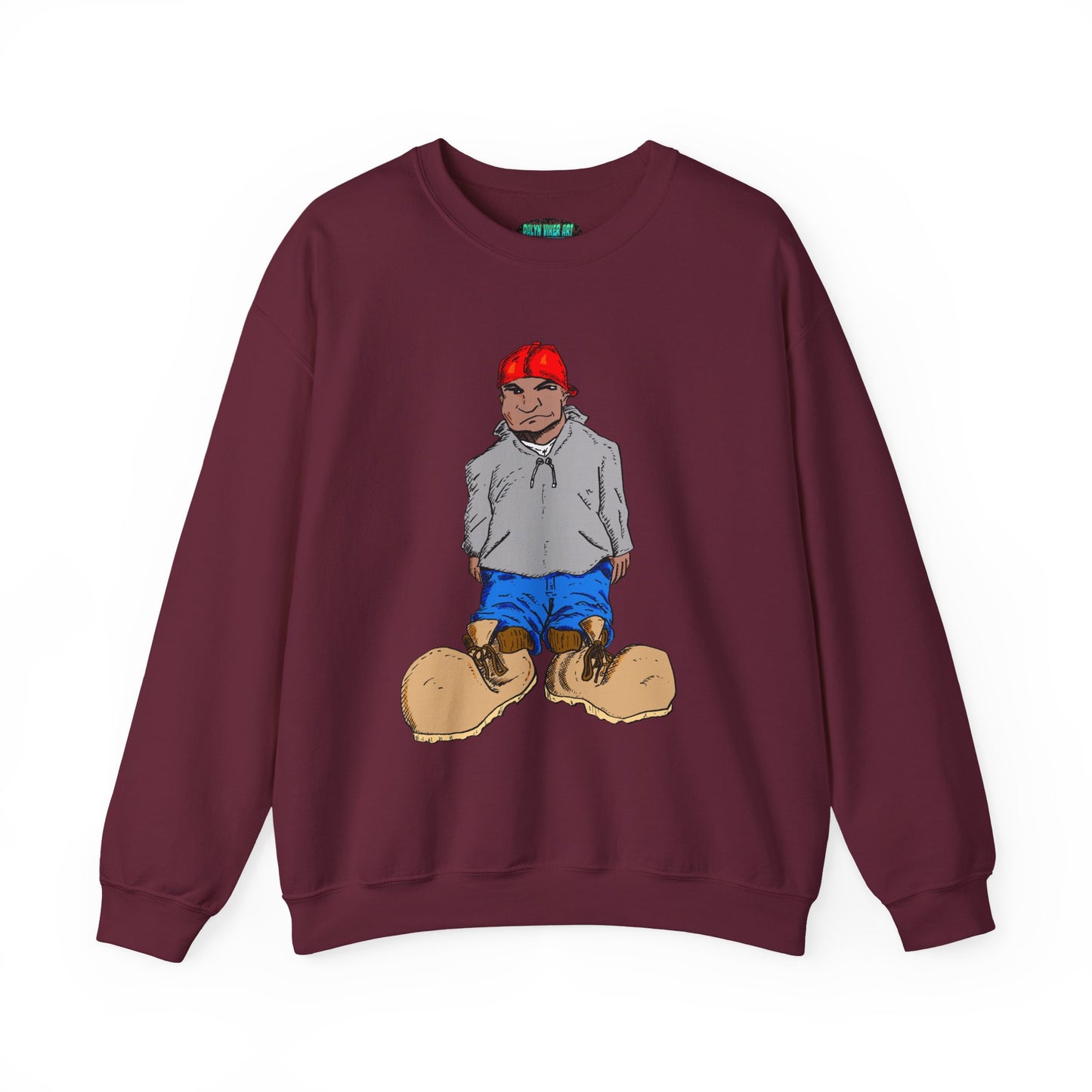 Urban Street Fun Character Boots Art Unisex Crewneck Sweatshirt
