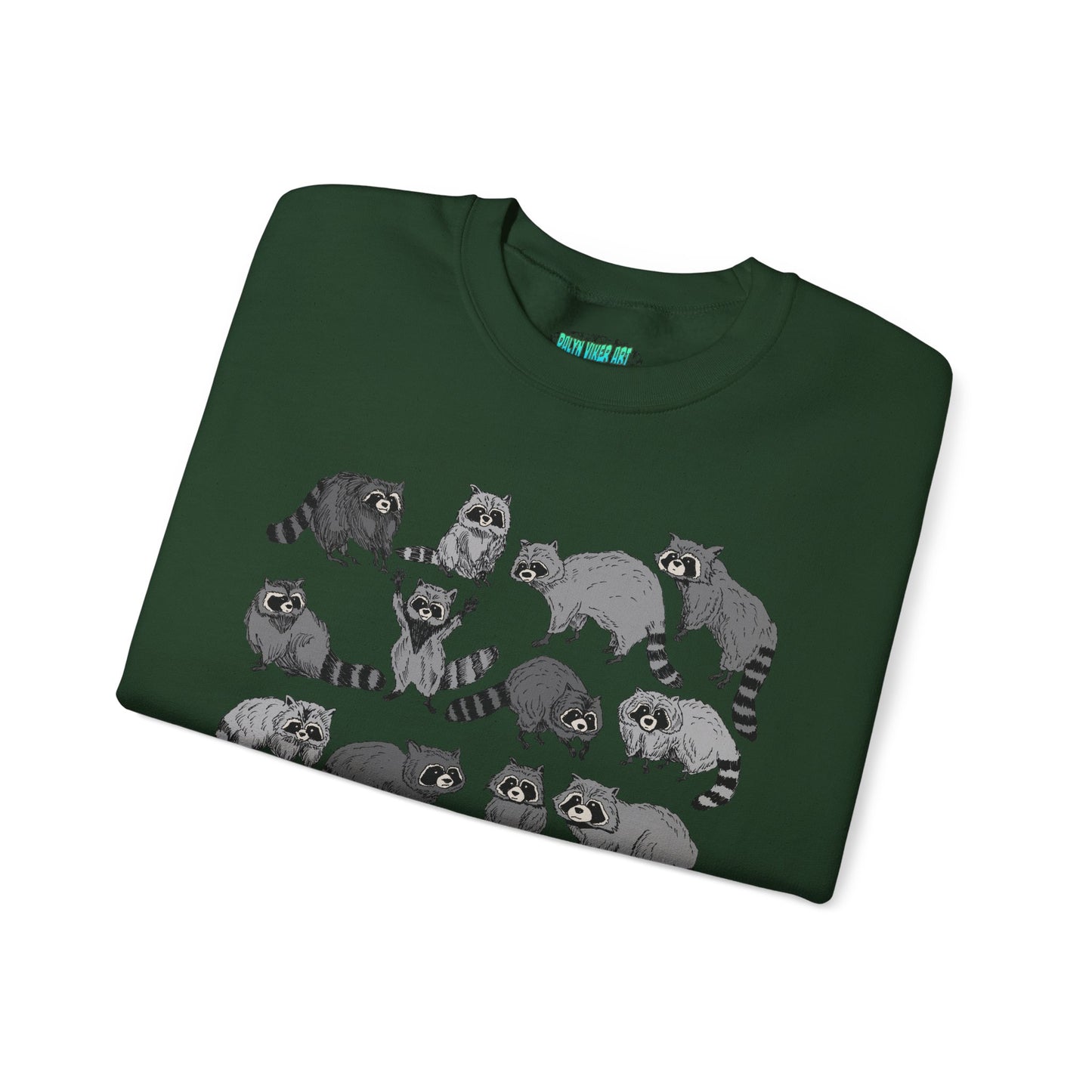 Playful Raccoon Crewneck Sweatshirt - Unisex Heavy Blend