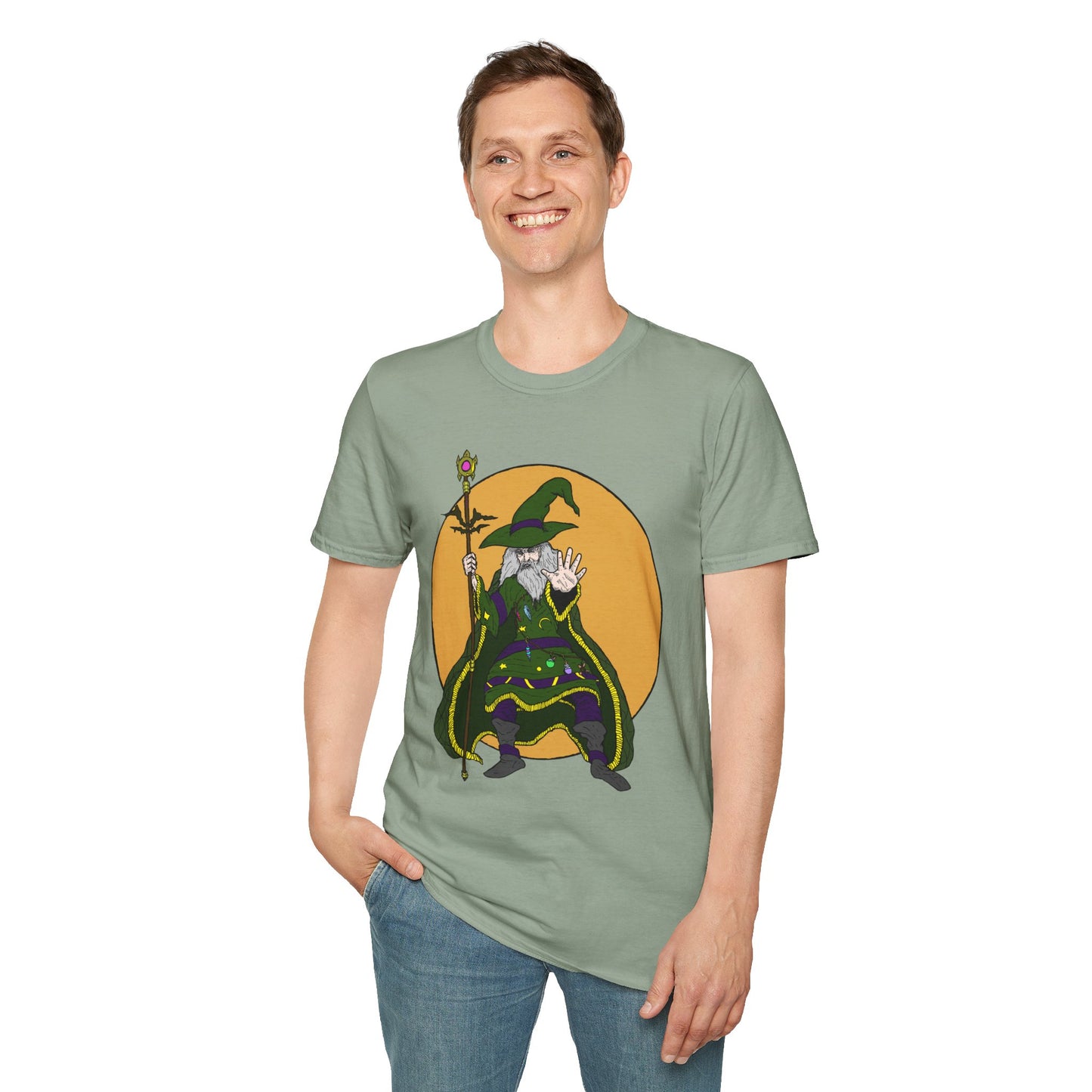 Wizard Staff Unisex T-Shirt - Magical Sorcerer Fantasy Tee