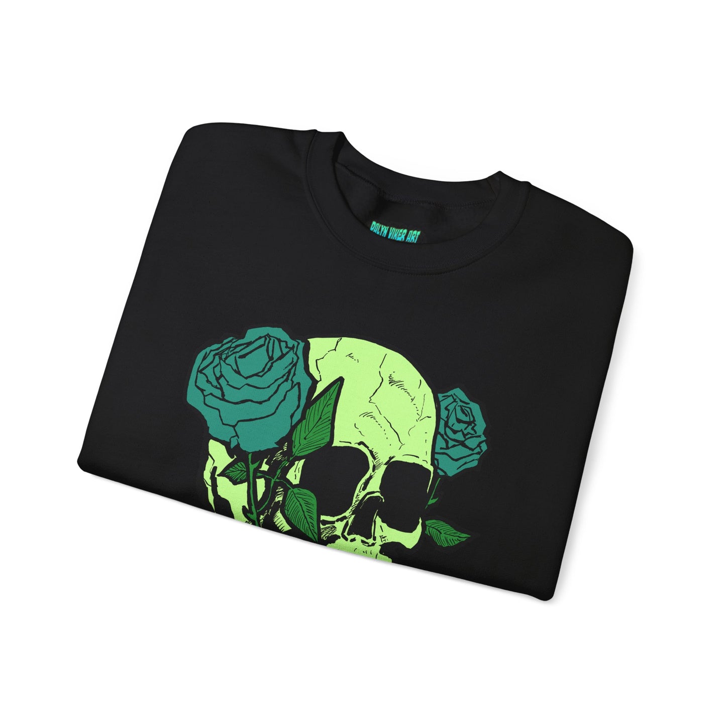 Skull and Roses Crewneck Sweatshirt for Unisex
