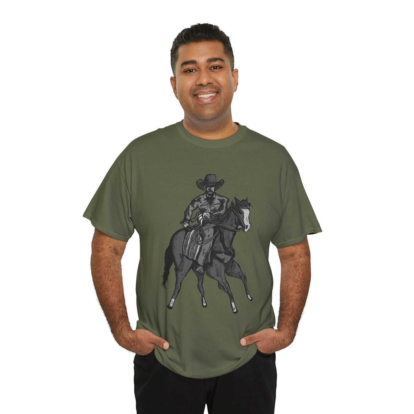 Cowboy on Horseback T‑Shirt — Vintage Western Rodeo Tee