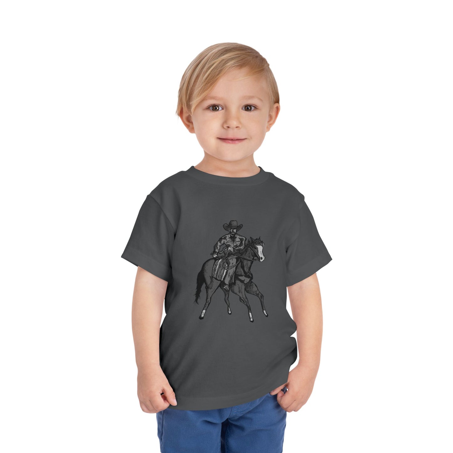 Toddler Western Cowboy Tee — Horseback Rider Graphic Shirt