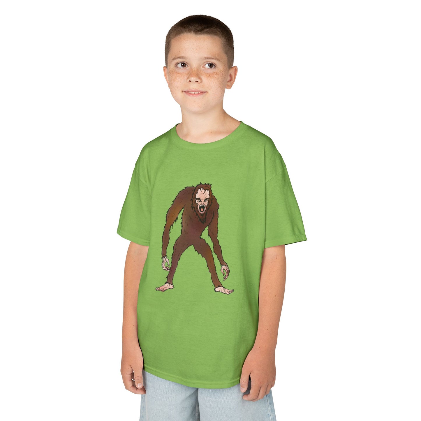 Kids Tee — Playful Sasquatch/Yeti Monster Graphic