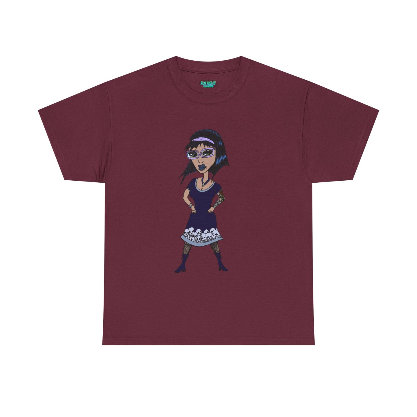 Gothic Doll T-Shirt — Retro Vampire Girl Graphic Tee