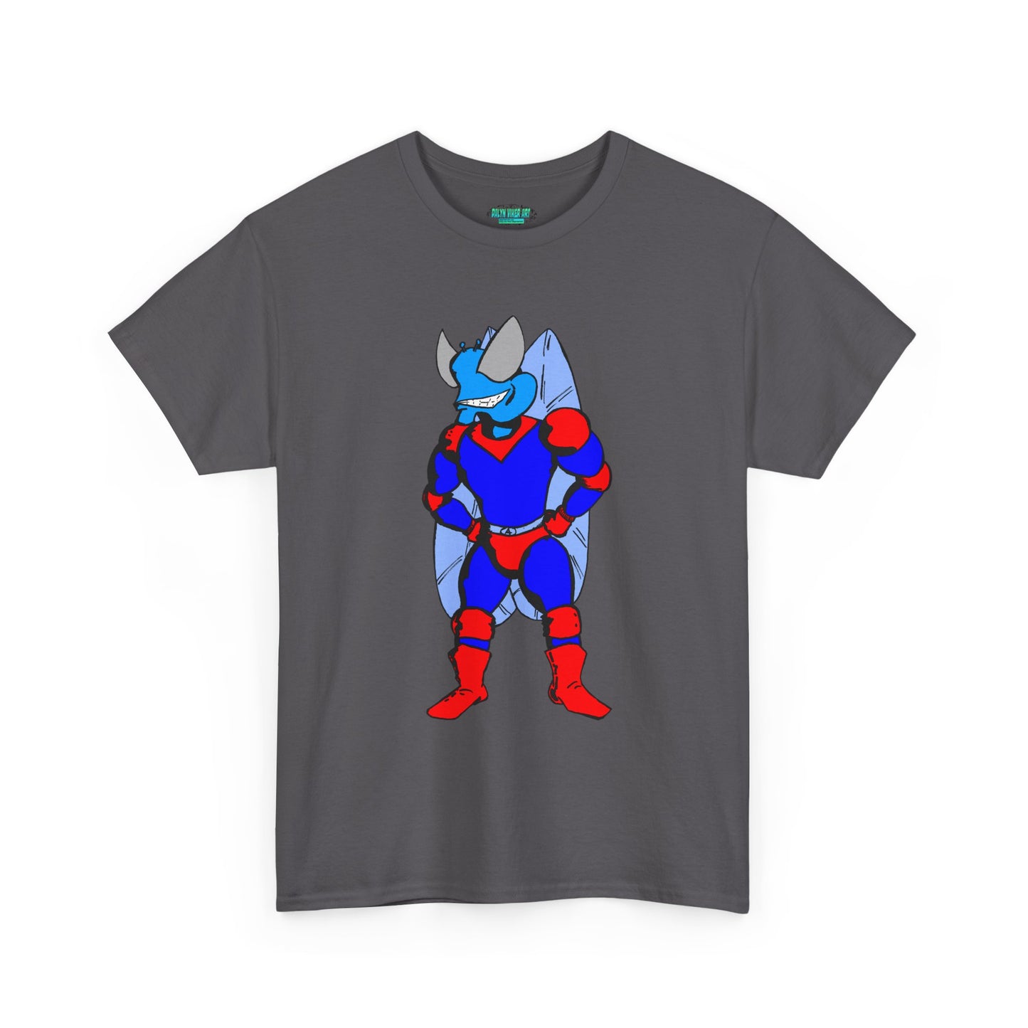 Astro-Fly Hero Graphic Tee - Blue & Red Superhero T-Shirt