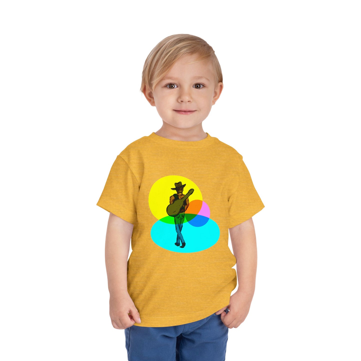 Toddler Tee — Colorful Cowboy Guitar Kids Shirt