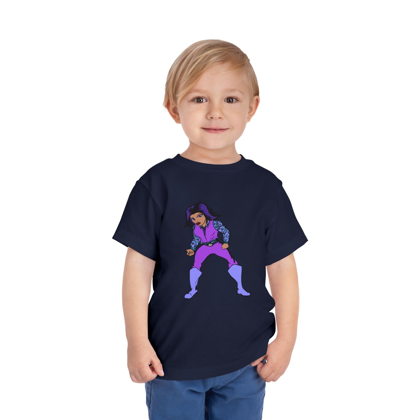 Toddler Tee — Purple Superstar Heroine Graphic Shirt