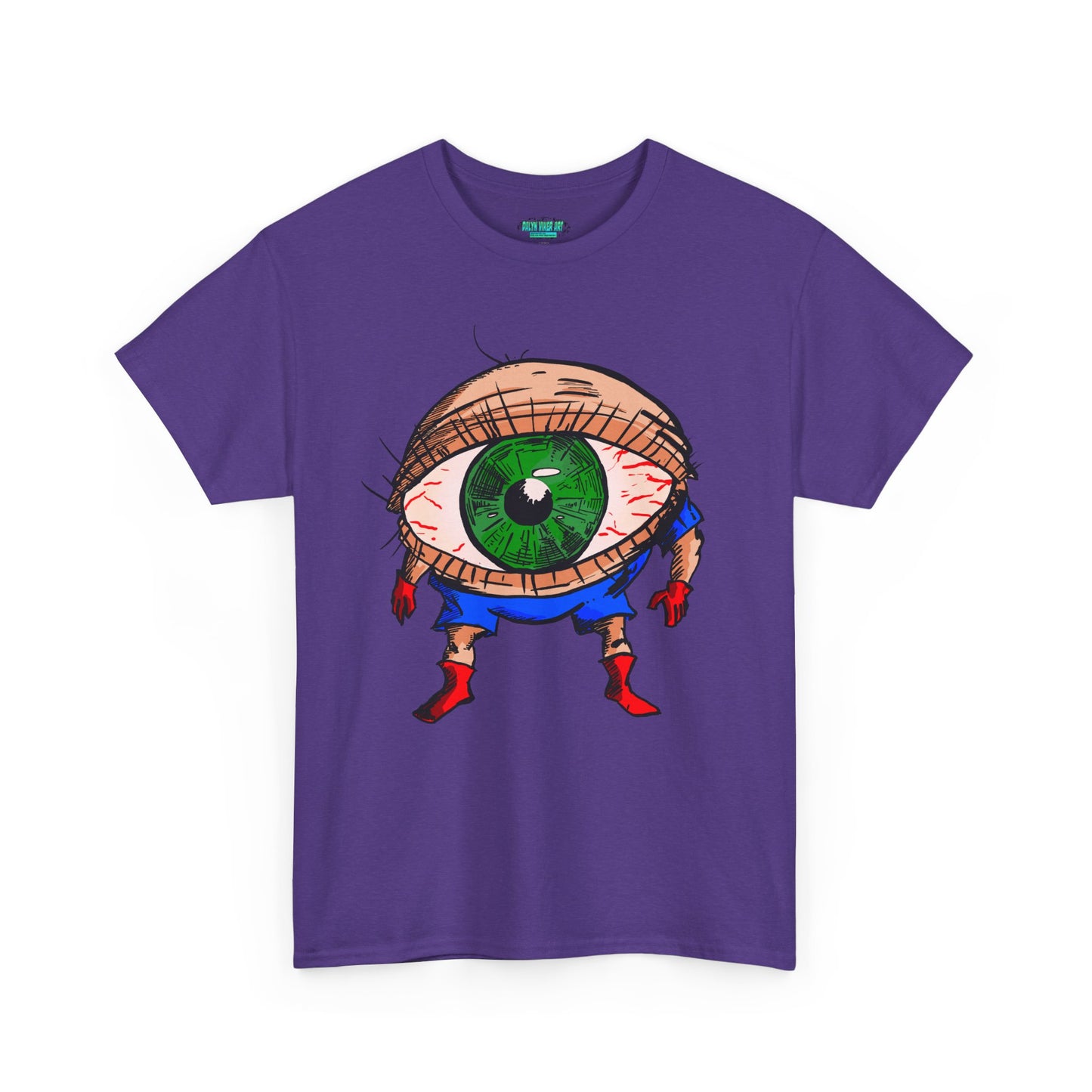Terrif-EYE-ing - Whimsical Unisex Heavy Cotton Tee with Eye Design