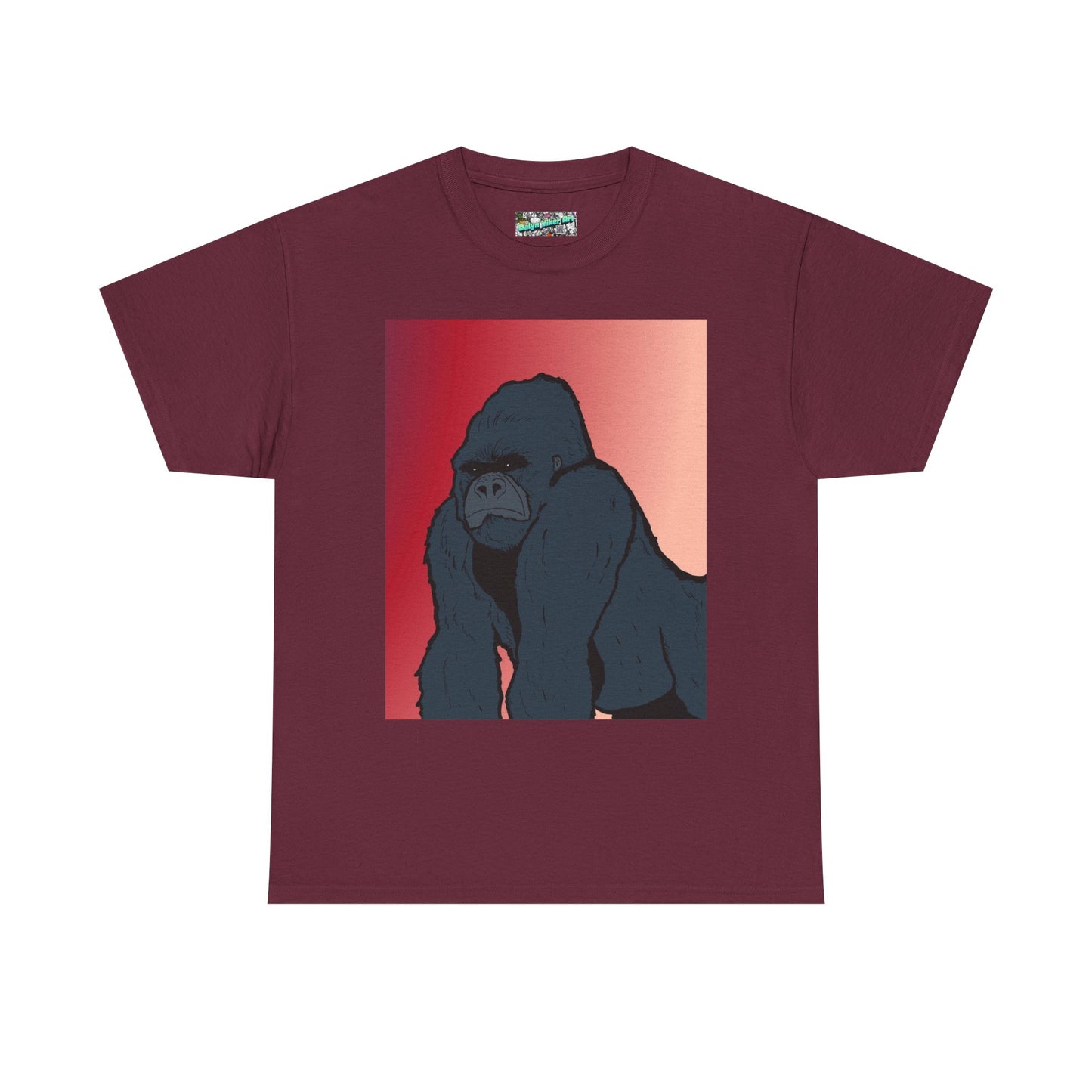 Gorilla Graphic Tee — Vintage Sunset Primate Illustration Shirt