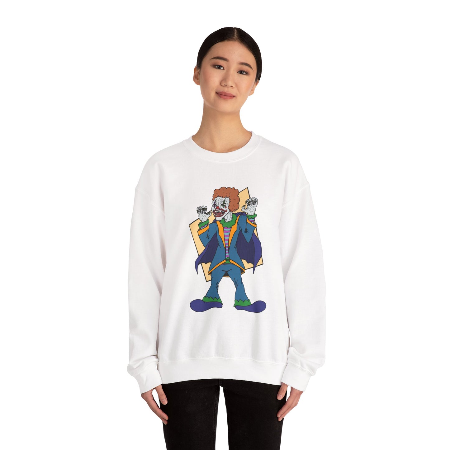 Vampire Clown Funny Horror-Inspired Unisex Crewneck Sweatshirt