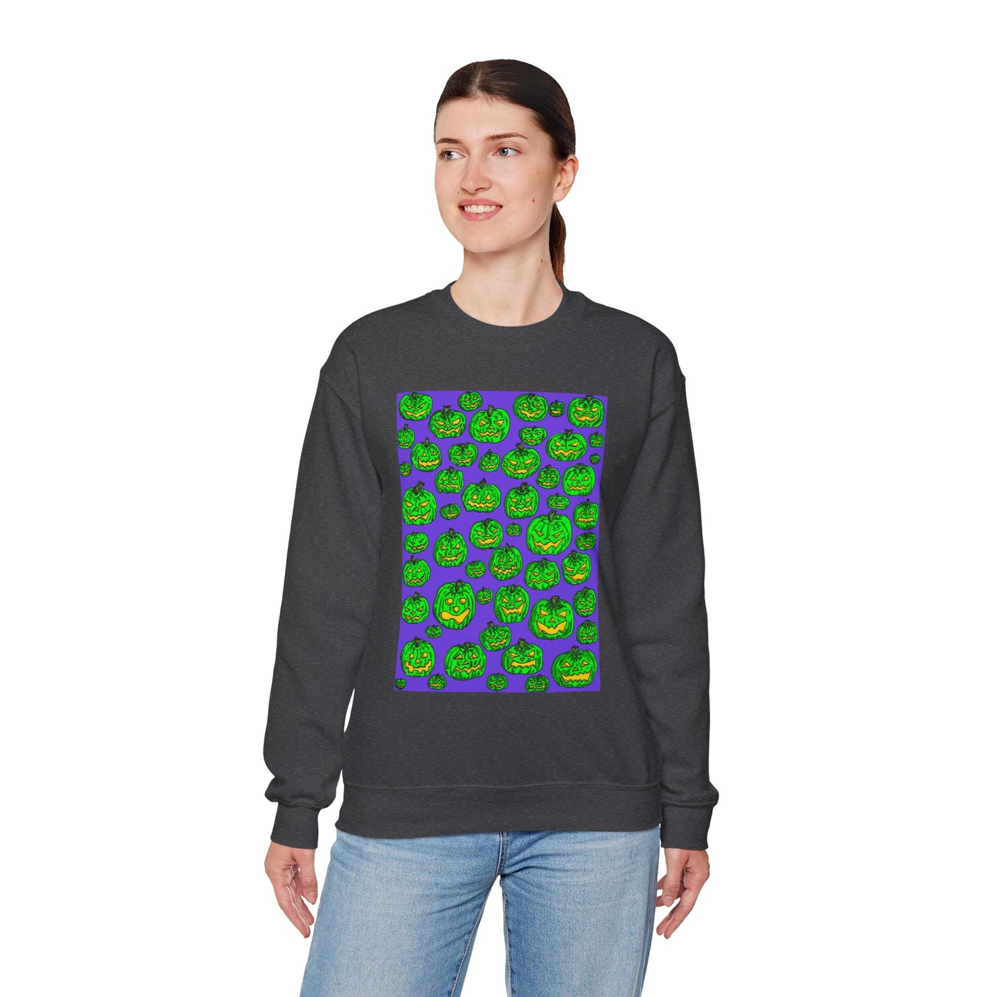 Halloween Pumpkin Crewneck Sweatshirt