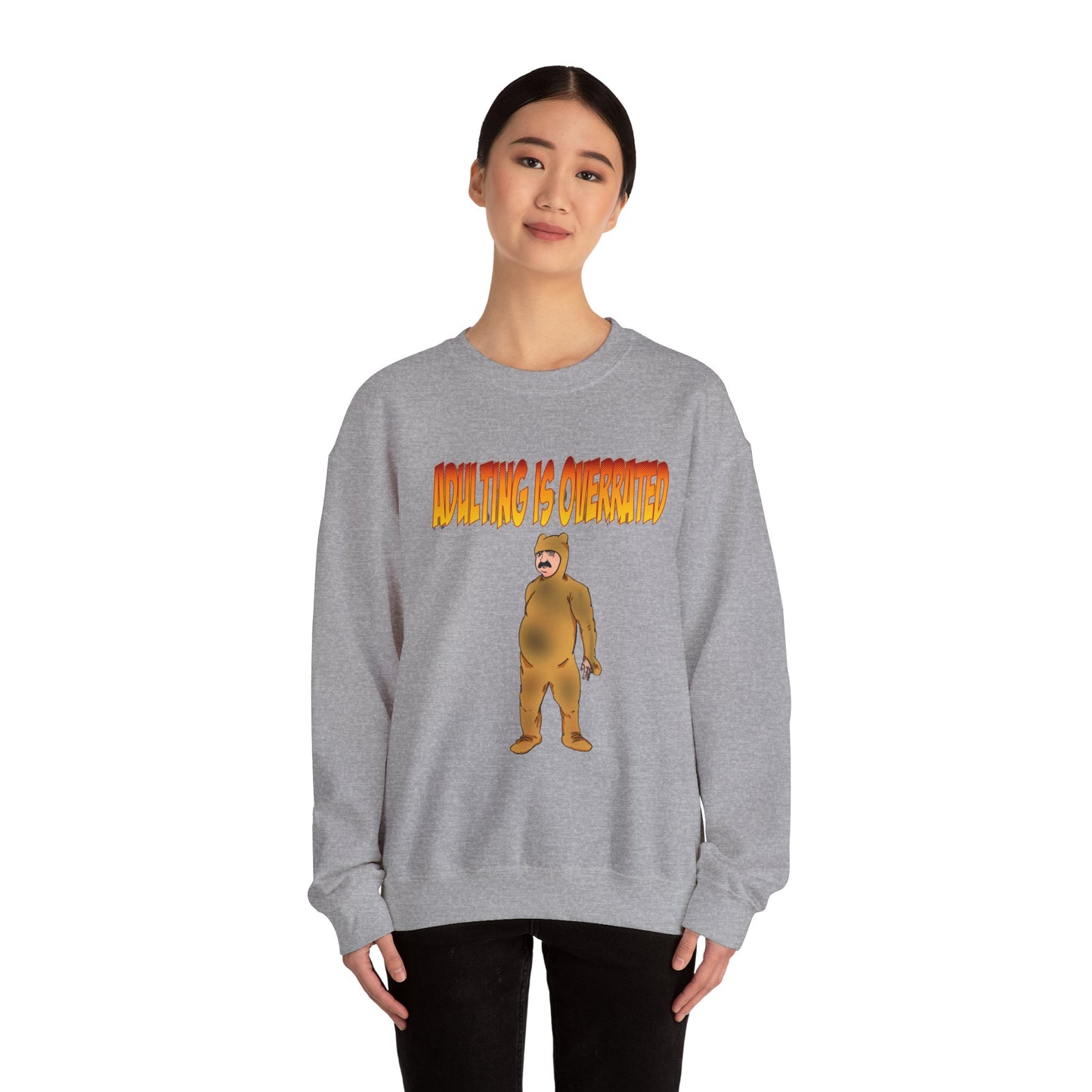 Cozy Humor Sweatshirt - 'Adulting is Overrated'