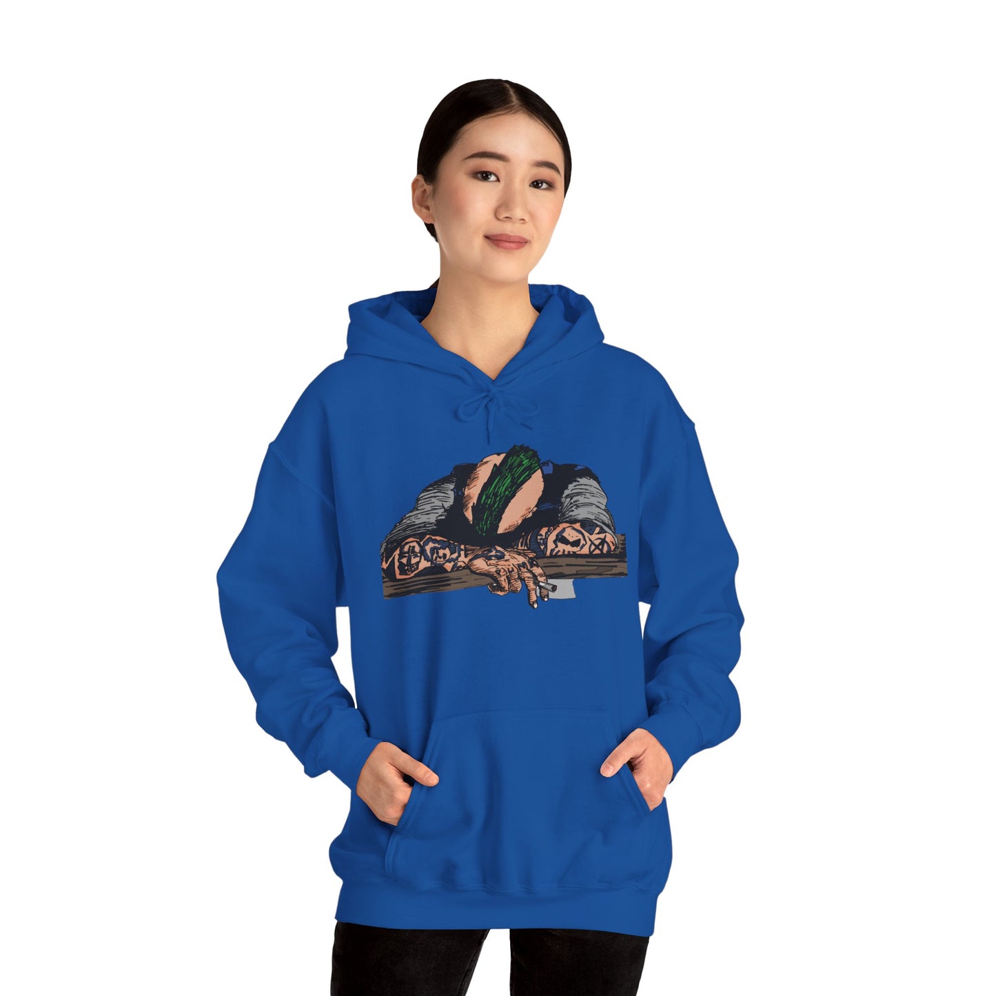 Punk and Done Color Unisex Hooded Sweatshirt, Cozy Streetwear, Unique Gift for Art Lovers, Casual Lounge Wear, Perfect for Fall Fashion