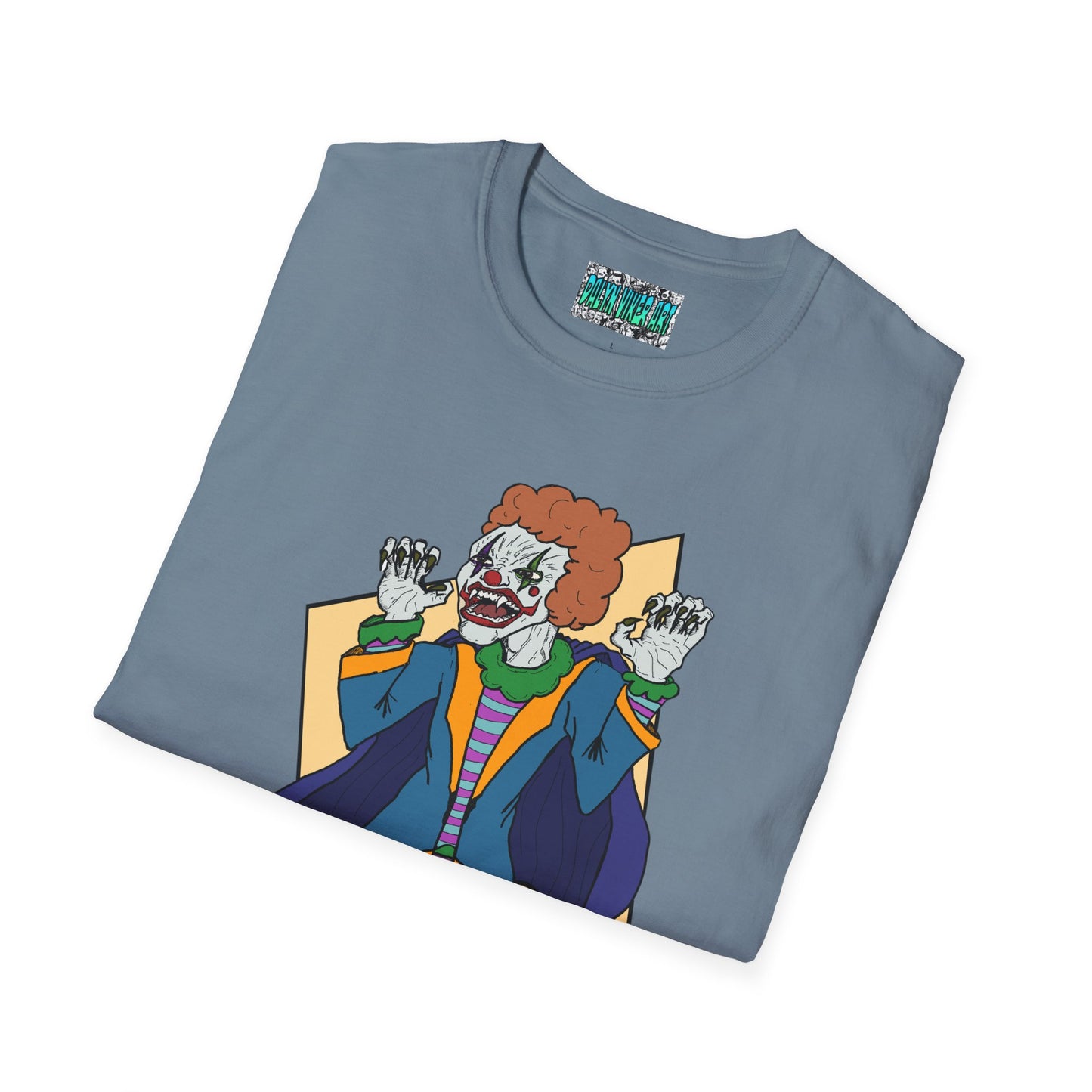 Vampire Clown Unisex T-Shirt - Horror Funny Wacky Bloodsucker Devilish Tee