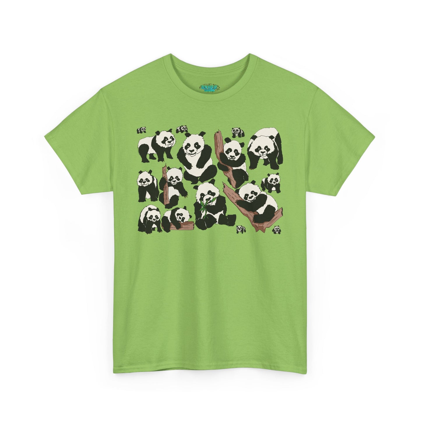 Cute Panda Design Unisex Heavy Cotton Tee | Animal Lover Gift, Casual Wear, Eco-Friendly Apparel, Nature Enthusiast Clothing