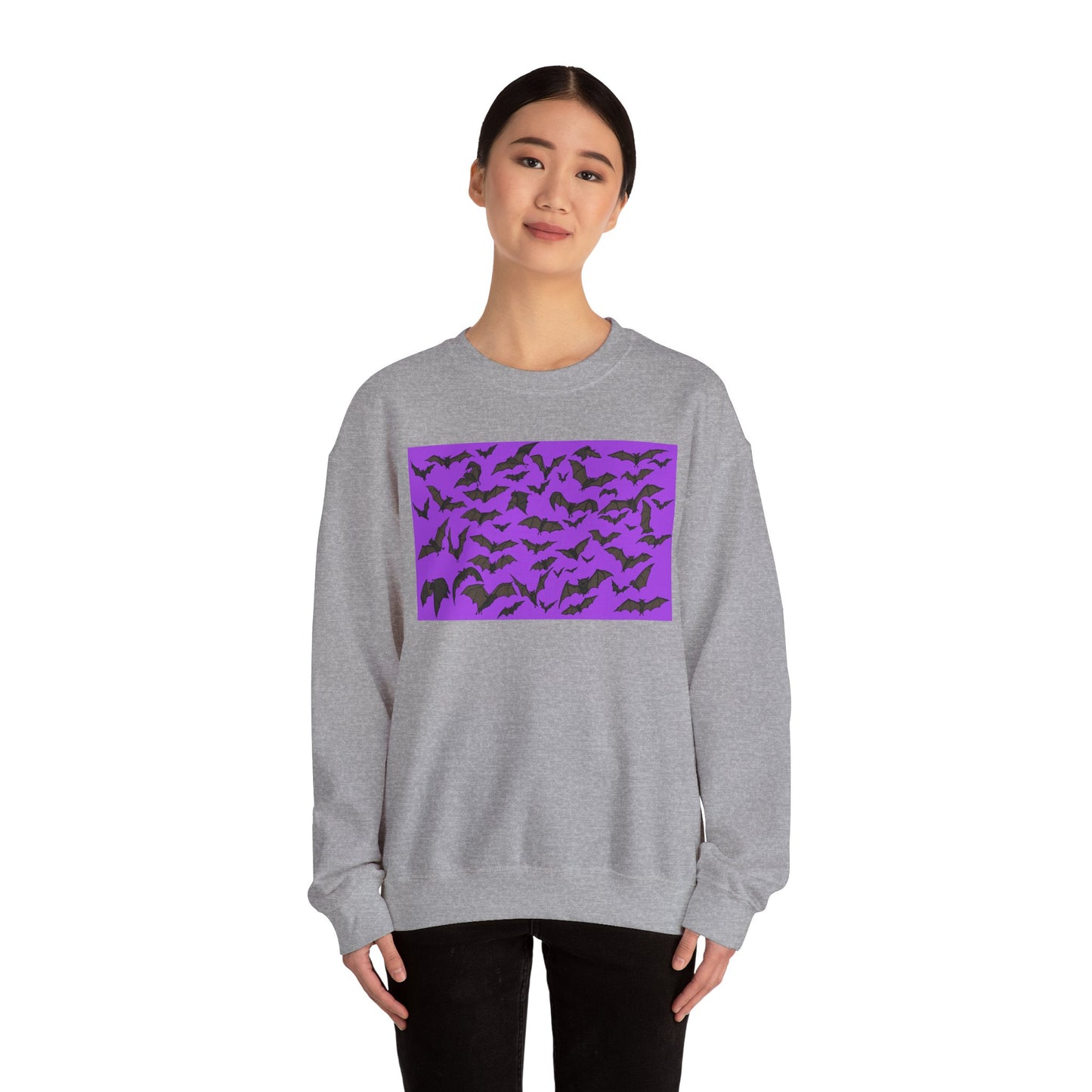 Spooky Bat Crewneck Sweatshirt for Halloween