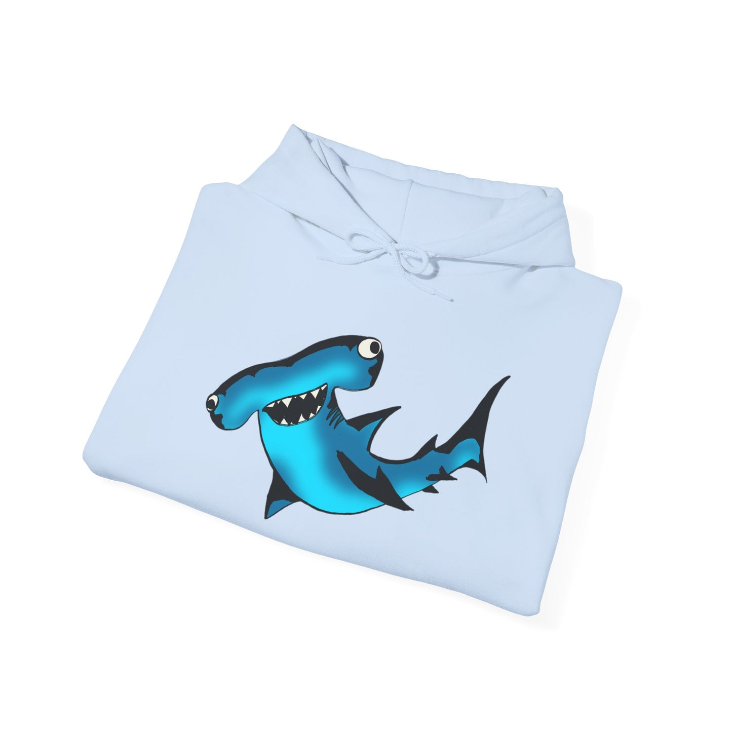 Harley Hammerhead Shark Design Unisex Hooded Sweatshirt, Funny Gift for Ocean Lovers, Casual Wear, Beach Days, Unique Apparel, Birthday Present