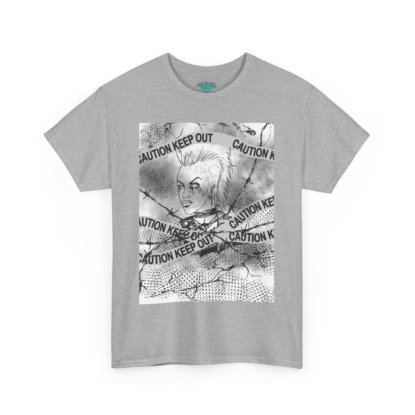 Caution Keep Out Graphic Tee, Unisex T-Shirt, Streetwear Style, Unique Gift, Casual Wear, Must-Have for Trendsetters