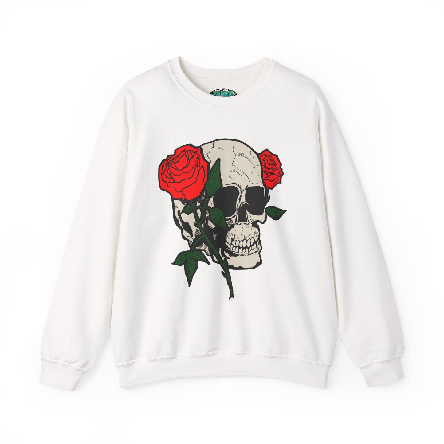 Skull and Roses Crewneck Sweatshirt