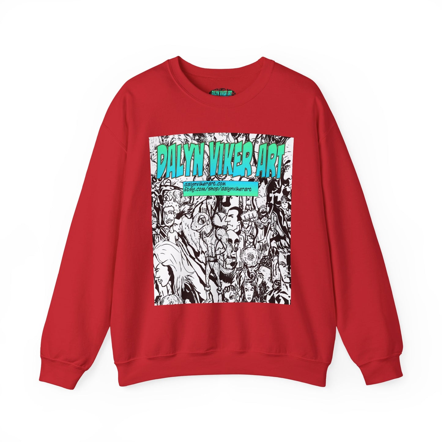 Graphic Art Crewneck Sweatshirt - Dalyan Viker Art Edition