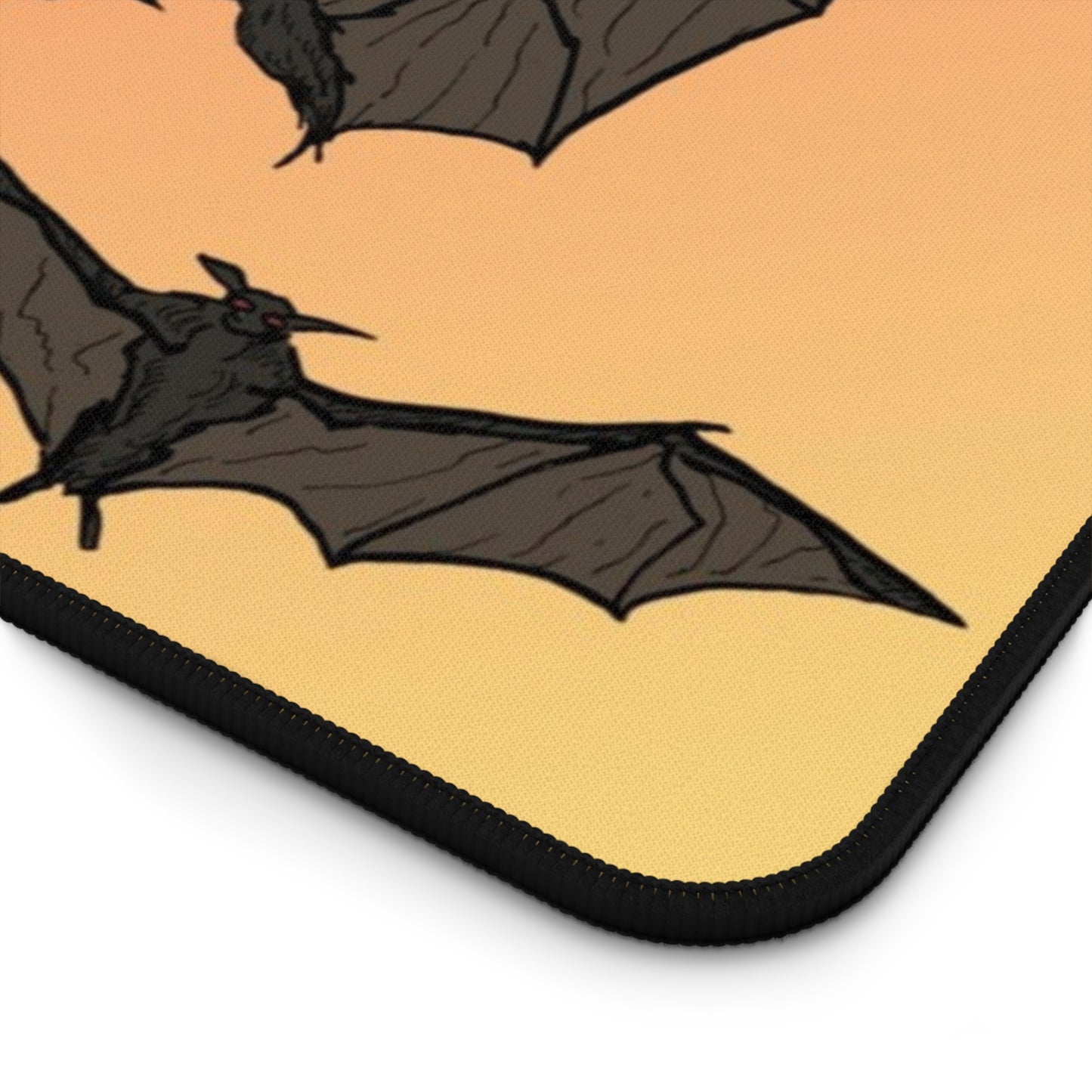 Bat Swarm Desk Mat — Halloween Gradient Gaming/Office Mousepad