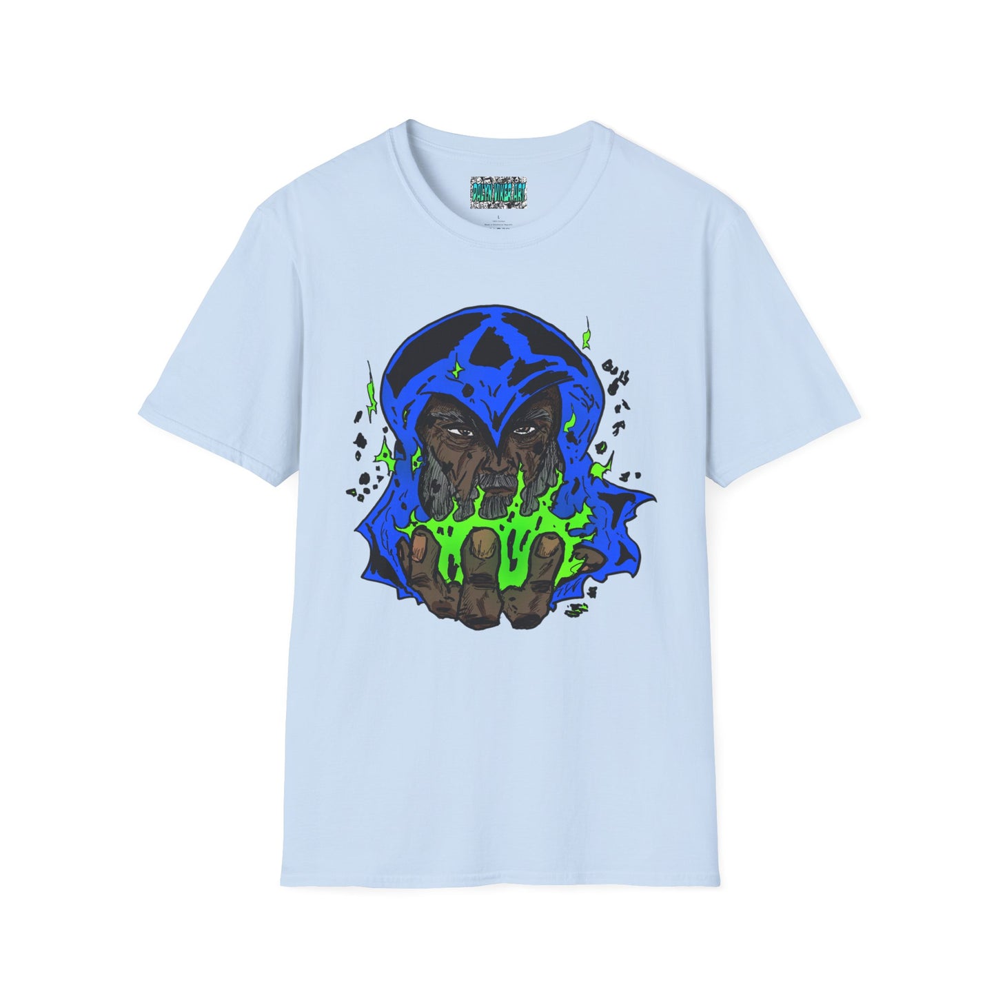 Cosmic Wizard Unisex T-Shirt - Mystical Sorcery and Magical Fire Design