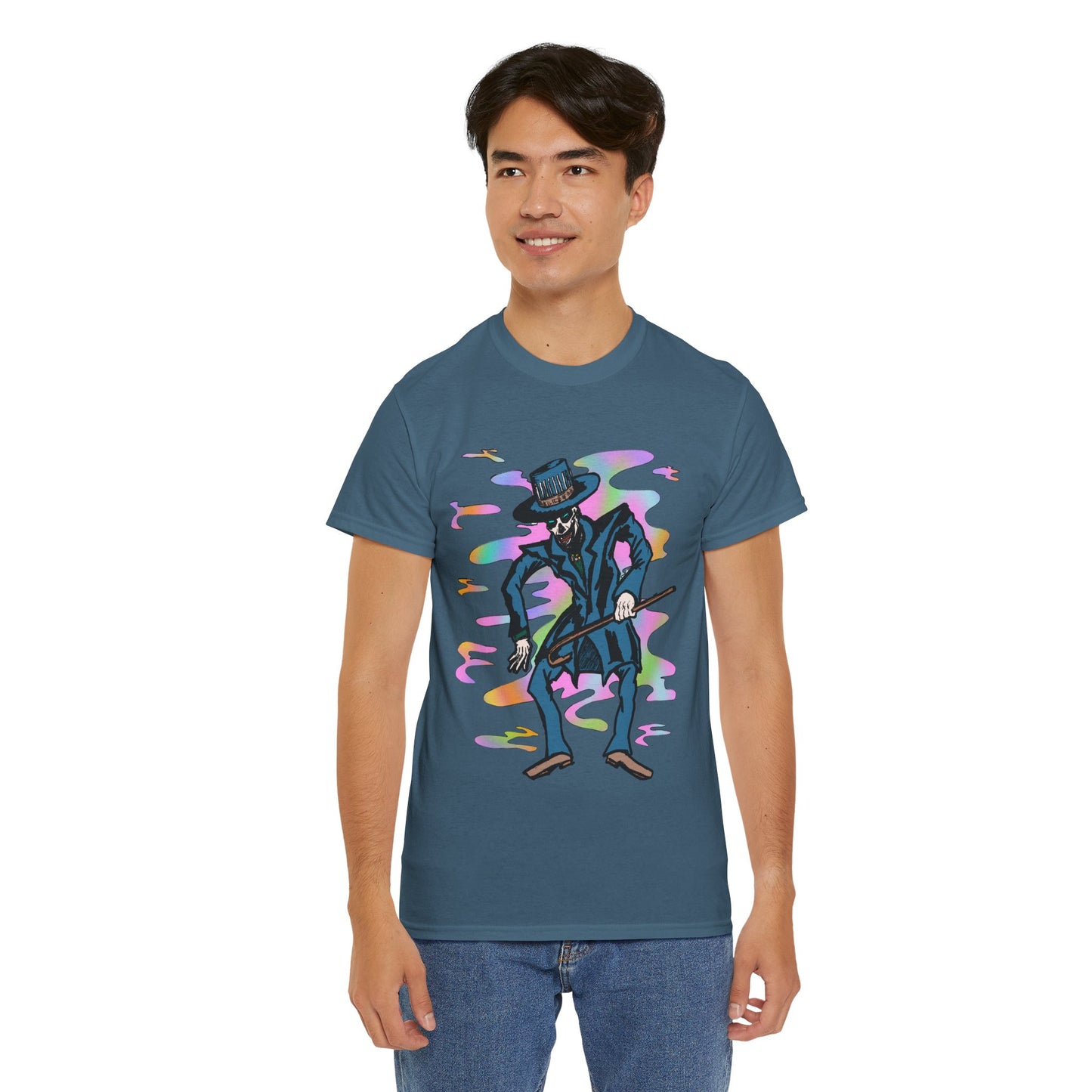 Voodoo Maniac Colorful Cartoon Magician Unisex Heavy Cotton Tee