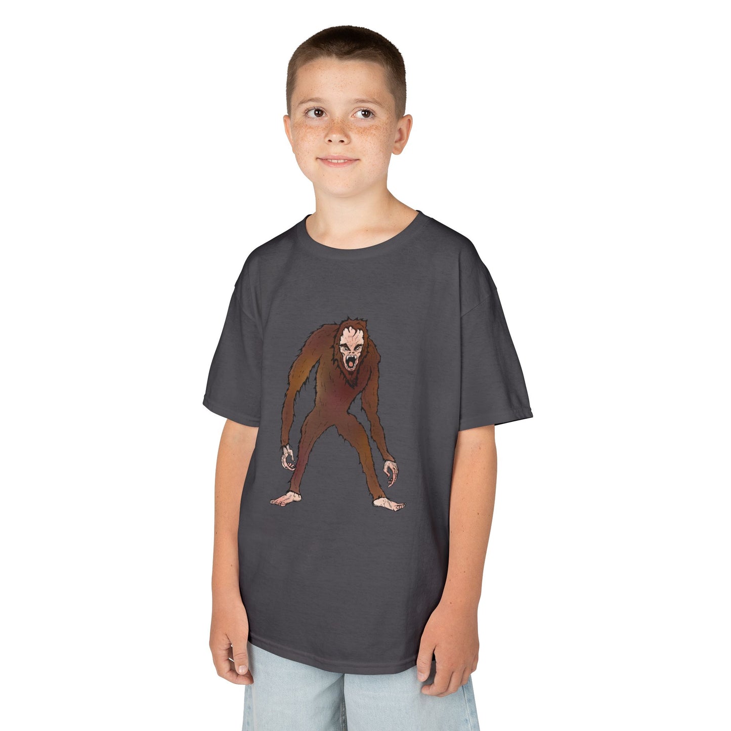 Kids Tee — Playful Sasquatch/Yeti Monster Graphic