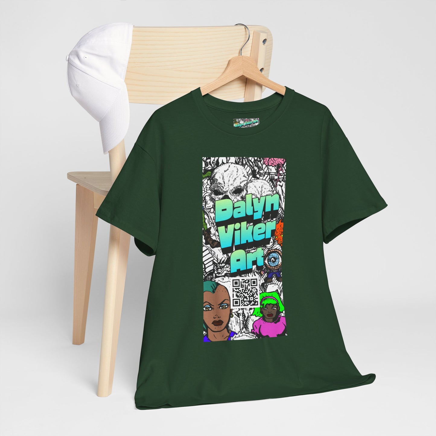 Graphic Art T-Shirt — "Dalyn Viker Art" Vertical Collage Tee