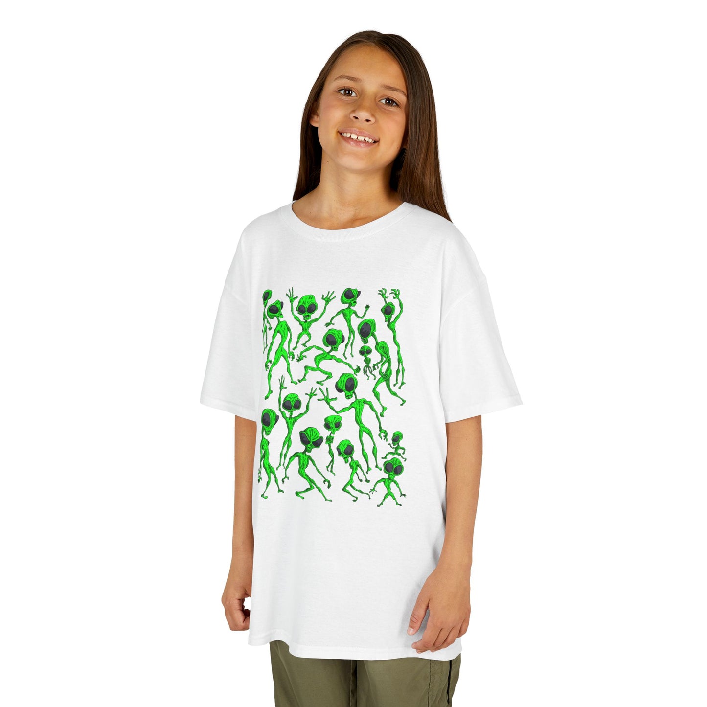 Kids Alien Dance Party T‑Shirt — Fun Green Alien Graphic Tee for Children
