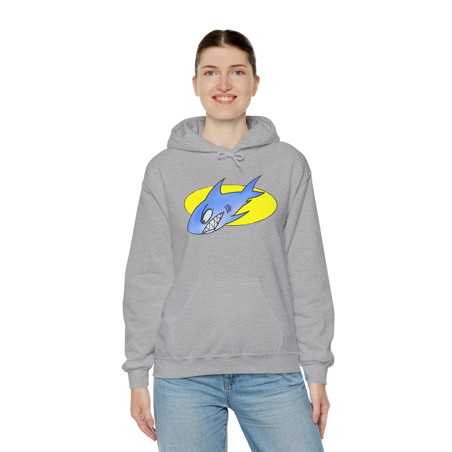 Cool Shark Graphic Hoodie - Unisex Heavy Blend Sweatshirt for Ocean Lovers, Gift for Men and Women, Beach Vibes, Casual Wear, Unique Design