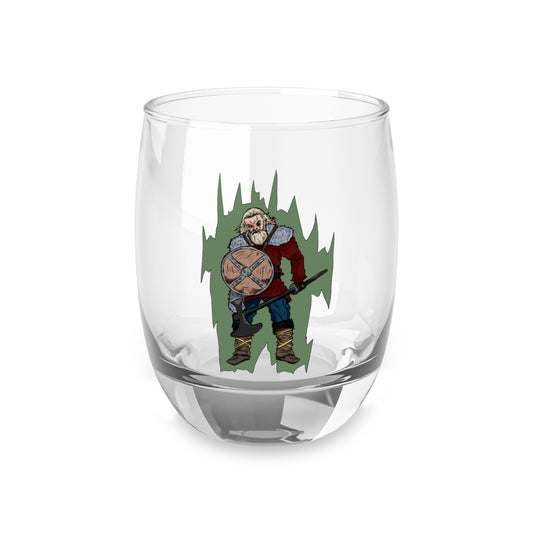 Whiskey Glass with Epic Viking Warrior Design - Perfect for Men, Gift for Dad, Father's Day, Home Bar Decor, Unique Drinkware