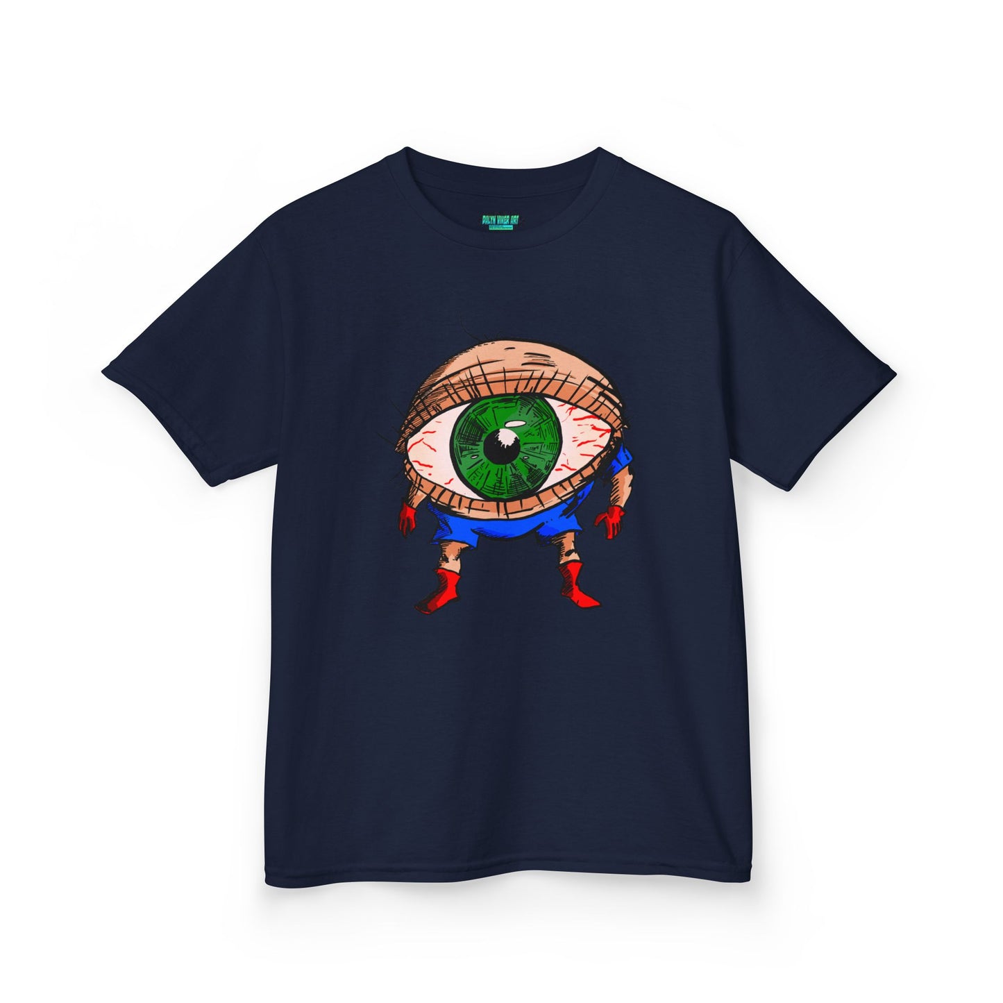 Terrif-EYE-ing Whimsical Kids Heavy Cotton Tee with Eye Design