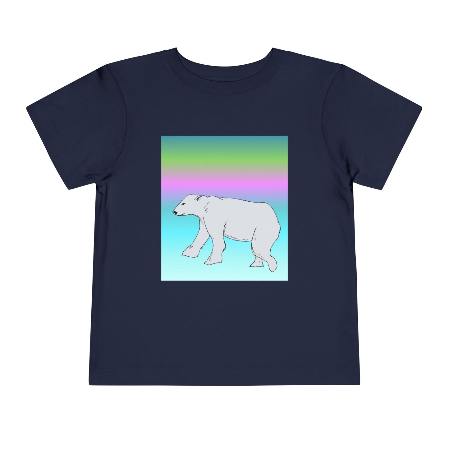 Toddler Tee — Pastel Polar Bear Graphic Shirt