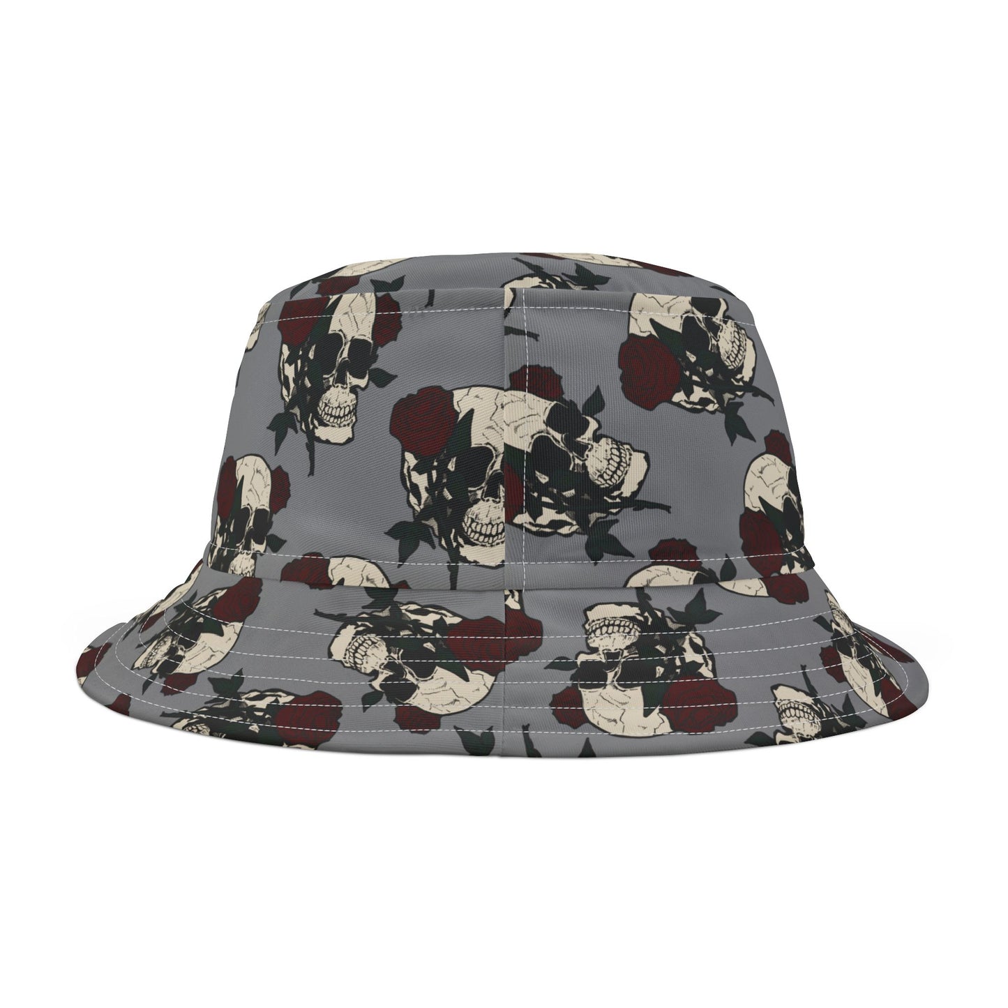 Stylish Skull & Rose Bucket Hat | Trendy Outdoor Accessory