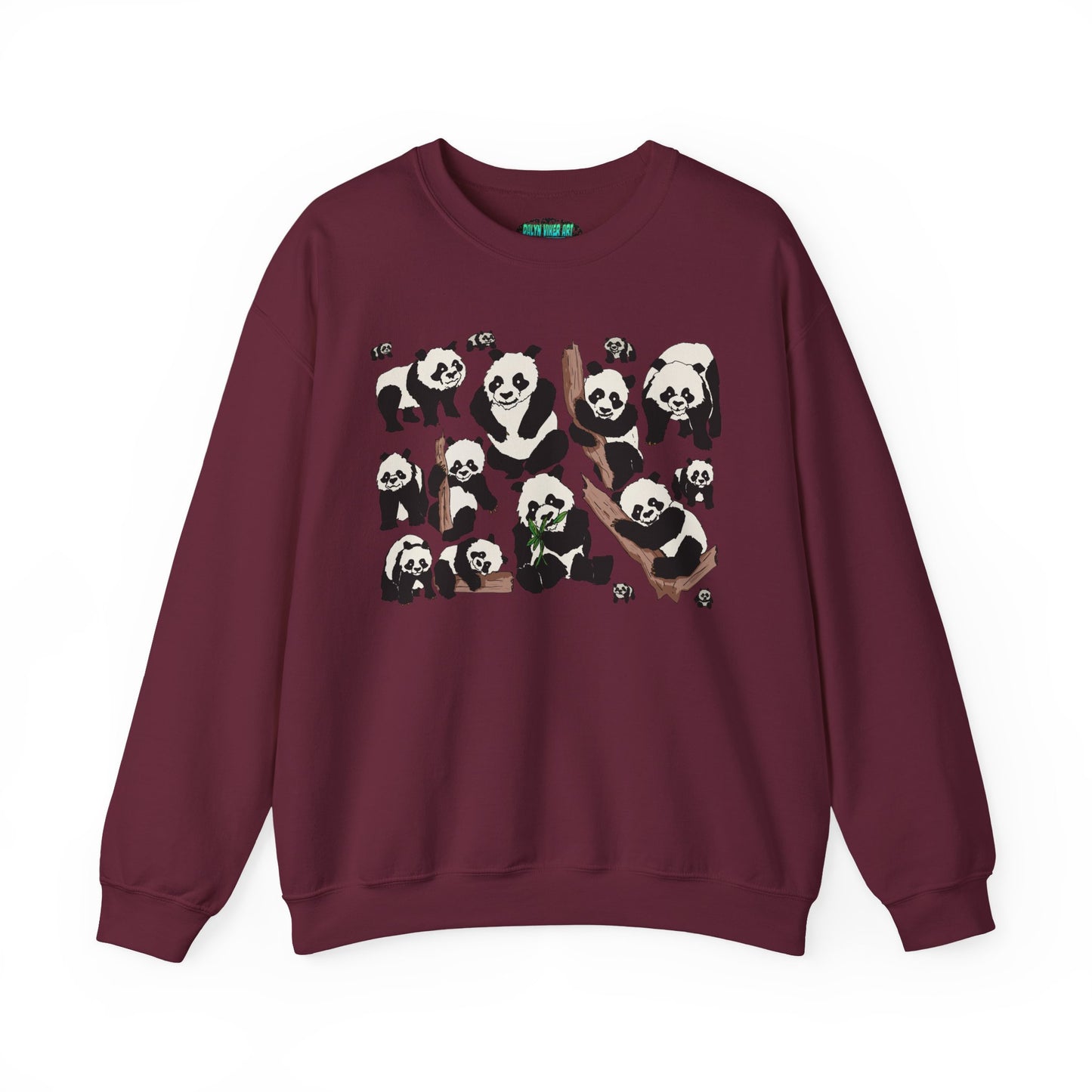 Cozy Panda Crewneck Sweatshirt - Soft Unisex Heavy Blend